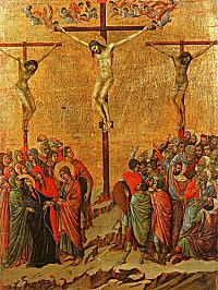 Duccio: Crucifixion Scene from the Maestà Altarpiece