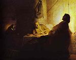 Rembrandt: Pilgrims at Emmaus